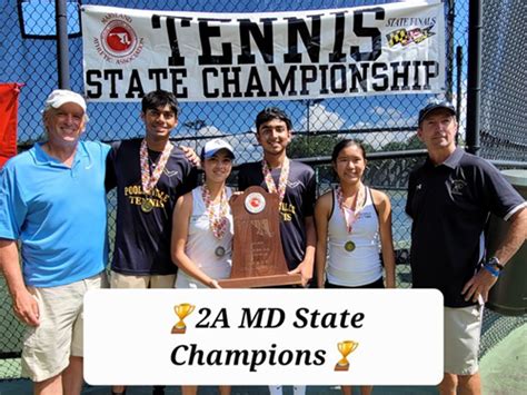 Tennis Team Picture State Champions 2022 Poolesville High School