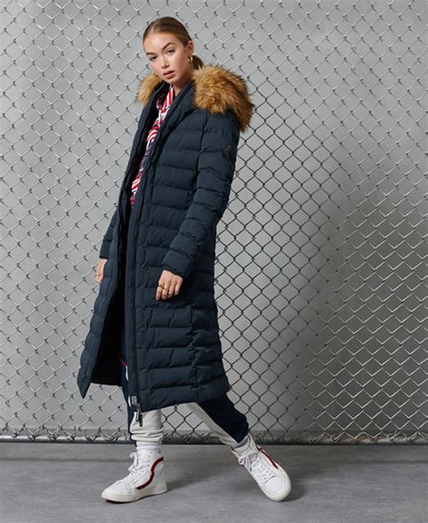 Superdry Arctic Long Puffer Coat Womens Jackets And Coats