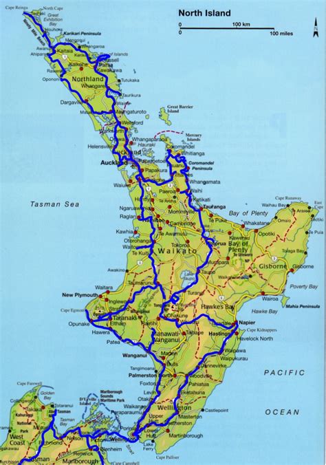 32 Map Of New Zealand North Island Maps Database Source