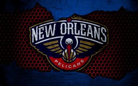 Download Wallpapers New Orleans Pelicans 4k Logo Nba Basketball