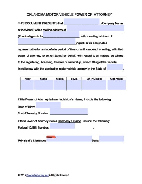Producer/adjuster licensing information oklahoma insurance department 3625 nw 56th street, ste 100 oklahoma city, ok 73112 phone: Oklahoma Vehicle Power of Attorney Form - Power of Attorney : Power of Attorney