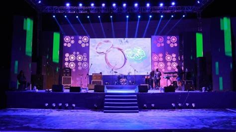Stage Setup With Led Wall Wedding Stage Backdrop Stage Backdrop Wedding Background Decoration
