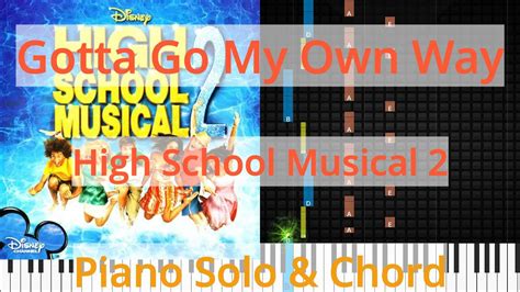 🎹solo And Chord Gotta Go My Own Way High School Musical 2 Synthesia