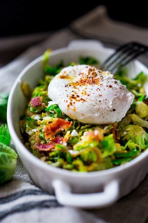 Brussel Sprout Hash W Soft Poached Eggs And Aleppo Chili Pepper