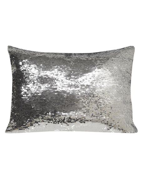 Silver Sequin Rectangular Lumbar Throw Pillow 38 X2 Sakai Lumbar