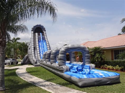 The Twister Straight Water Slide Dl South Florida Bounce