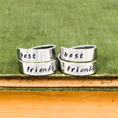 Best Friends Forever Rings Friendship Rings Adjustable Aluminum