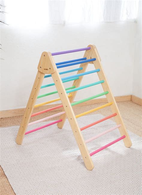 Wiwiurka Foldable Triangle Wooden Climbing Frame For Kids In 2020