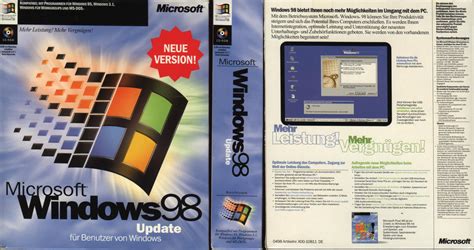 Windows 98 Zweite Ausgabe Second Edition Germandeutsch Vollversion
