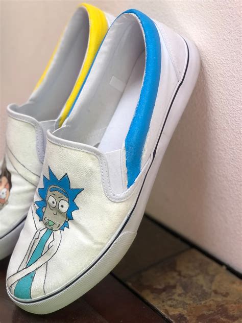 Rick And Morty Painted Canvas Shoes Etsy