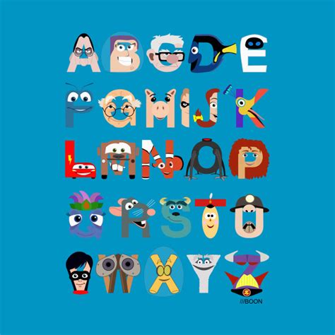 Pixar Alphabet Pixar T Shirt Teepublic