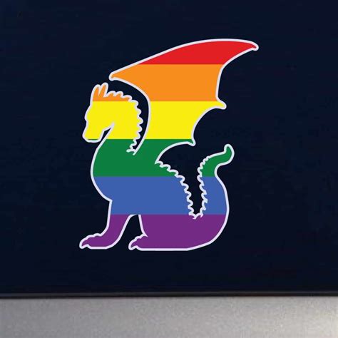 Lgbt Pride Dragon Silhouette Furry Fandom Many Pride Flags Etsy