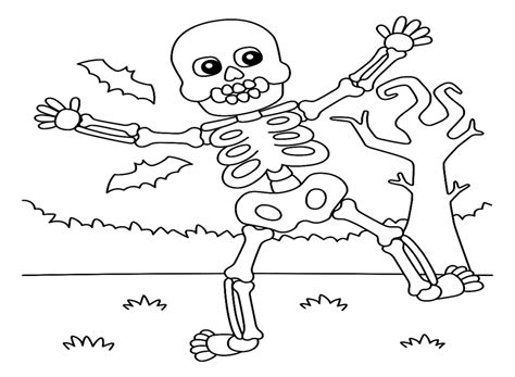 Skeleton Coloring Pages Free Printable Coloring Pages