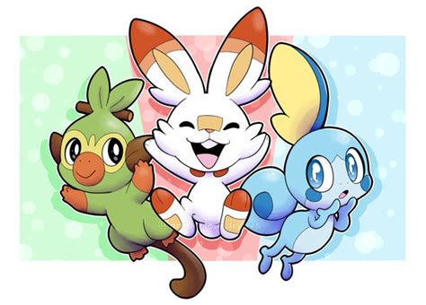 Galar Starters By Amberlea Draws On Deviantart