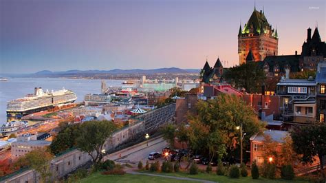 Quebec City At Sunset Wallpaper World Wallpapers 52000
