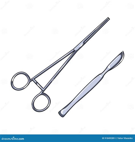 Surgical Instrumentsmedicine Single Icon In Cartoon Style Raterbitmap