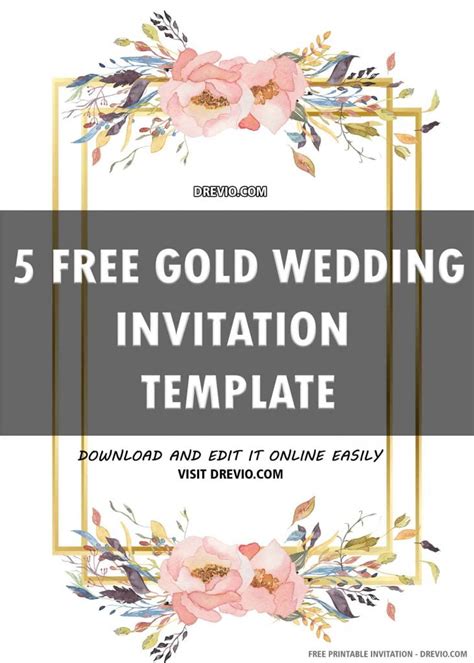Cocomelon invitations cocomelon party cute baby shower templates cute birthday invitations cute pink cocomelon. (FREE PRINTABLE) Gold Wedding Invitation Template ...