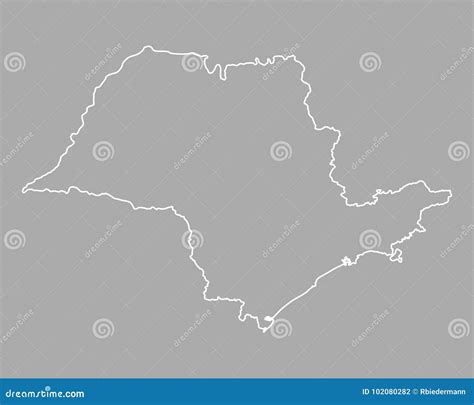 Map Of Sao Paulo Stock Vector Illustration Of State
