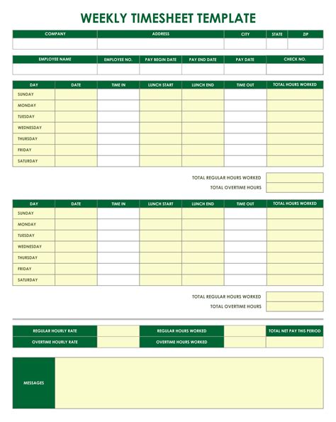 8 Best Images Of Blank Printable Timesheets Free 24 Payroll Timesheet