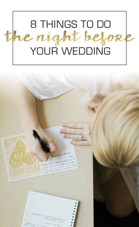 Wedding Countdown What To Do The Night Before Your Wedding Wedding Countdown Night Before