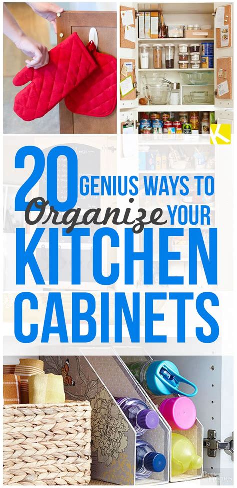DIY And Crafts 20 Genius Ways To Organize Your Kitchen Cabinets