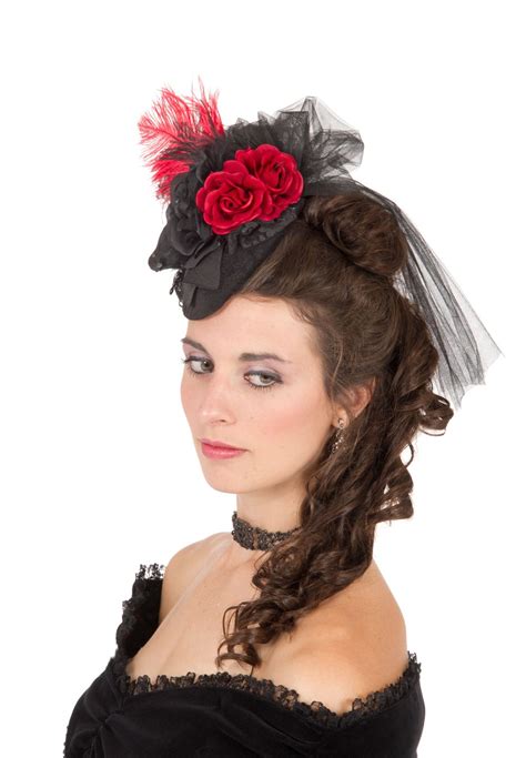 clothes shoes and accessories ladies red gothic steampunk victorian vintage wedding fascinator