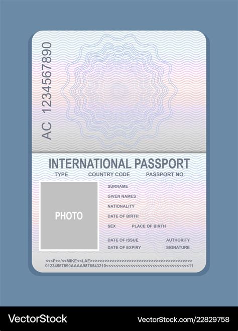 Passport Inside Template