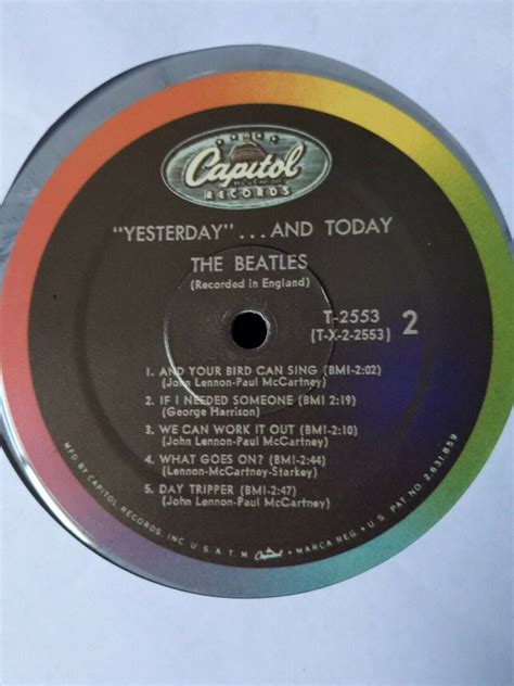 The Beatles Yesterday And Today Butcher Cover Color Vinyl