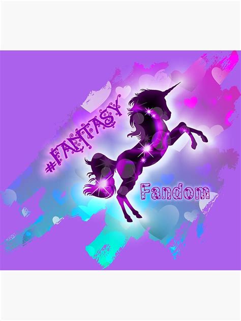 Unicorn Fantasy Fandom Purple Blue Heart Paint Splash Background