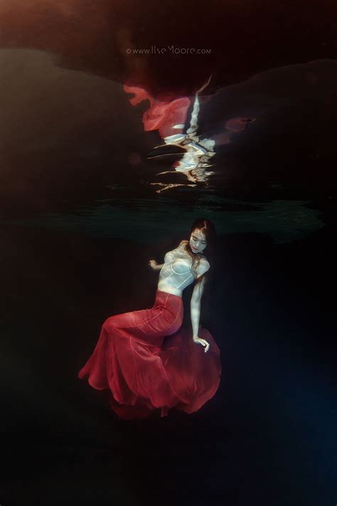 Scarlet Skies Underwater Fine Art And Fashion By Ilse Moore Model