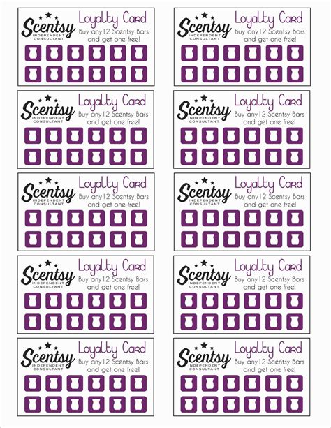 business punch card template free
