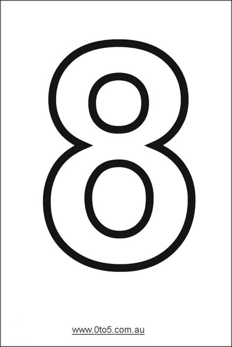 Number 8 Large Printable Numbers Number Template Printable Number