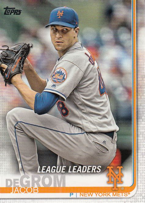 This is an authentic, original baseball card of jacob degrom produced by bowman in 2014. Jacob deGrom 2019 Topps Series 1 League Leaders Card #19 ...