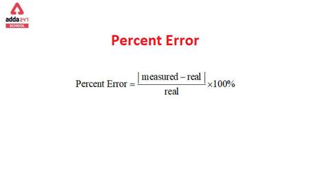 Percentage Error Formula And Questions And Examples