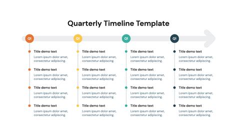 4 Quarters Timeline Powerpoint template - Free Download Now!