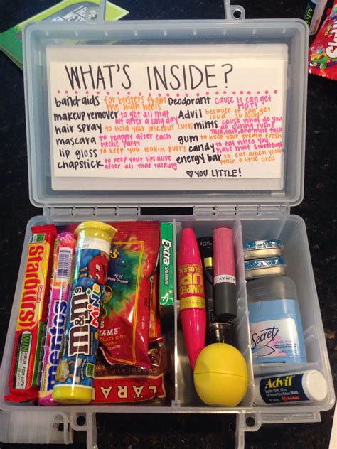 She told me this was one of her favorite. "Rush Survival Kit" for my littles first recruitment ...