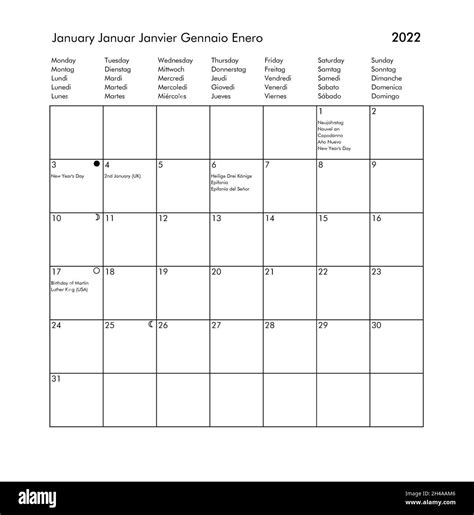 Calendario Aleman 2022 Imágenes De Stock En Blanco Y Negro Alamy