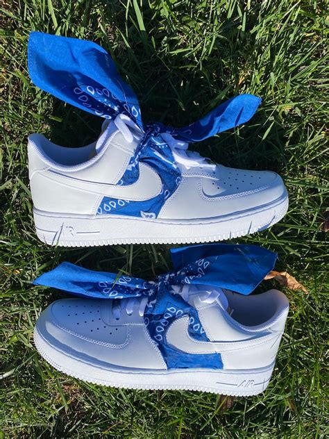 Nike Air Force 1 Custom Bandana Shoes Choose Your Design | Etsy