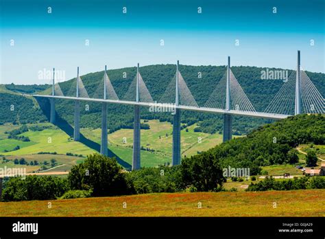 Millau Viaduct By Architect Norman Foster Between Causse Du Larzac And