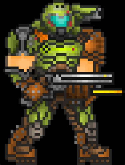 My Finished Doom Slayer Pixel Art Rdoom