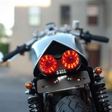 Motorcycle Led Dual Tail Light Brake Turn Signals Integrated Lights