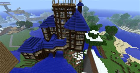 Castle Von Blue Roof Download Minecraft Project