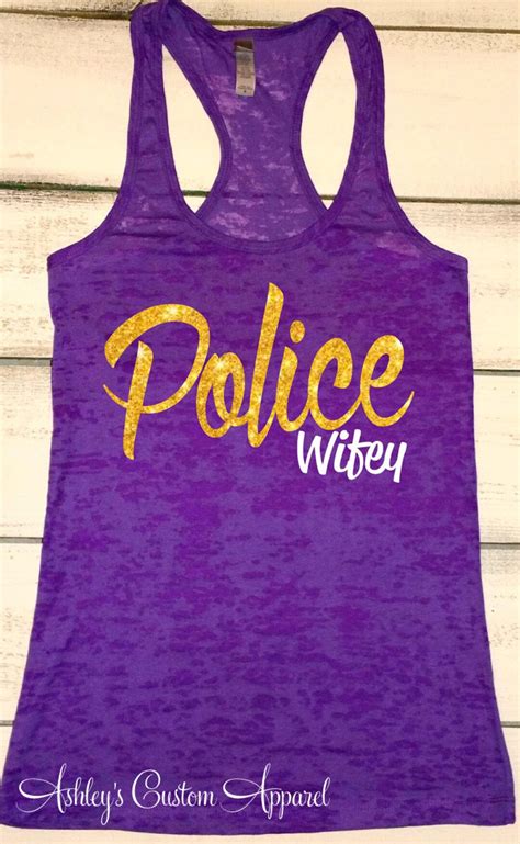Police Wife Shirt Police Wifey Tank Top I Love My Cop Law Etsy