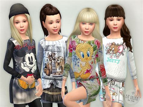Lillkas Designer Dresses Collection P16 Sims 4 Cc Kids Clothing