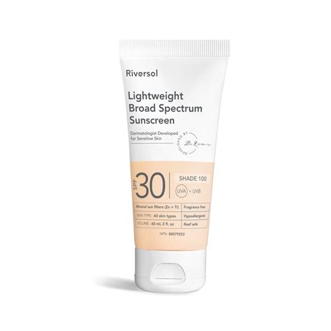 Spf 30 Broad Spectrum Sunscreen Riversol Dermatologist Developed