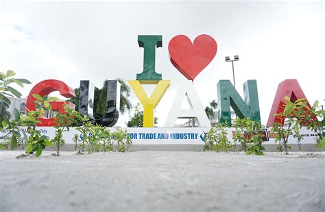 ‘i love guyana sign unveiled guyana chronicle