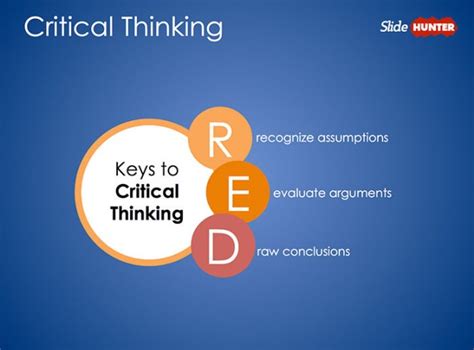 Free Pearson S Red Critical Thinking Powerpoint Diagram Presentation Slides