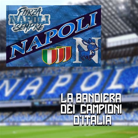 Bandiera Forza Napoli Sempre Campioni Ditalia 202223 Scudetto 4