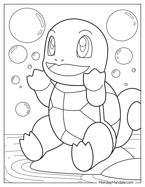 Squirtle Coloring Pages Free Pdf Printables