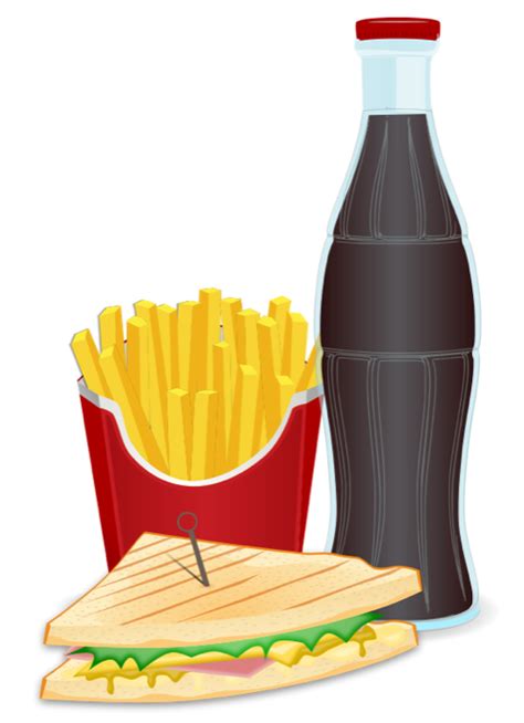 Fast Food Clipart- Pizza, Burgers, Hot Dogs & Fries